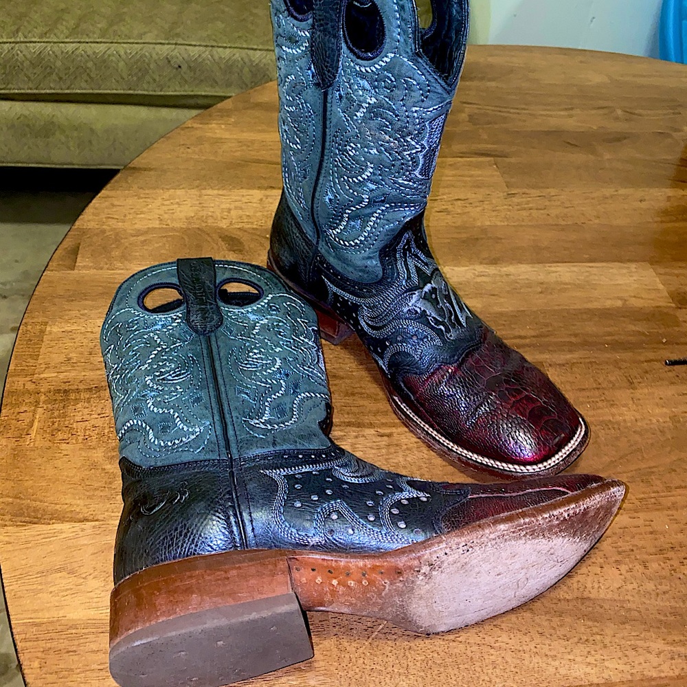 Wild West Square Toe Cowboy Boots